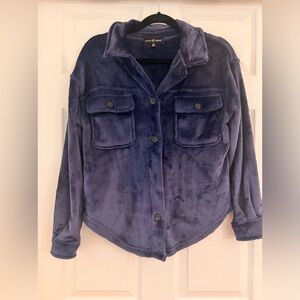 Navy blue cozy fuzzy shirt